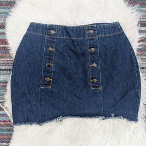 Vintage 90s True Blue Denim Mini Skirt